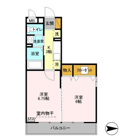 リバーパーク蒲生　Ｃの物件間取画像